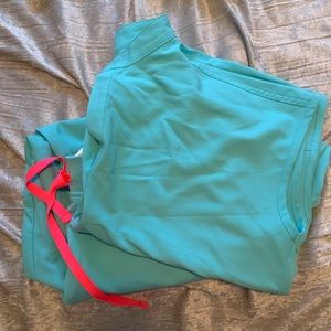 Figs Neon Blue scrub set